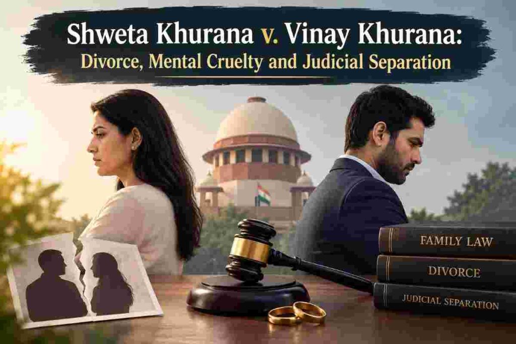 Shweta Khurana v. Vinay Khurana_ Divorce and Judicial Separation